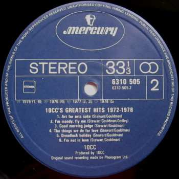 LP 10cc: Greatest Hits 1972-1978