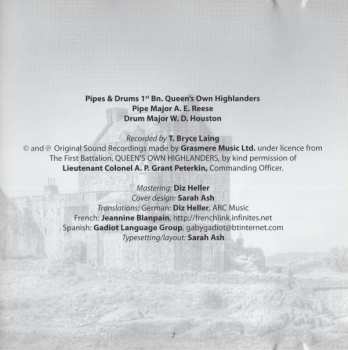CD The Queen's Own Highlanders: Pipes & Drums From Scotland