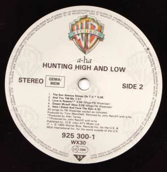 LP a-ha: Hunting High And Low