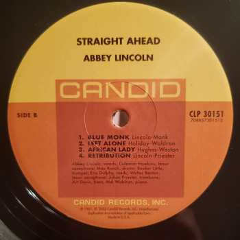 LP Abbey Lincoln: Straight Ahead