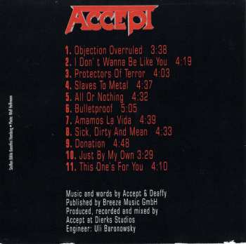 CD Accept: Objection Overruled