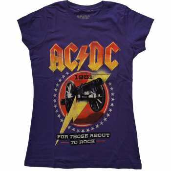 Merch AC/DC: Frauen T-Shirt For Those About To Rock '81 