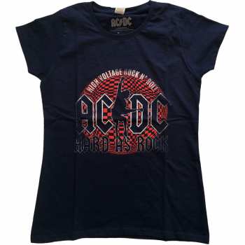 Merch AC/DC: Frauen T-Shirt Hard As Rock 