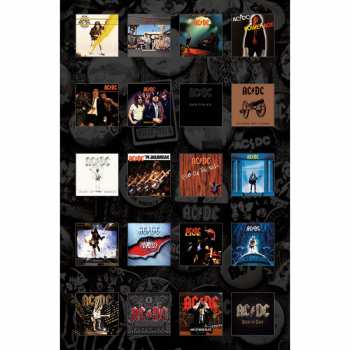 Merch AC/DC: Textil-Poster Albums