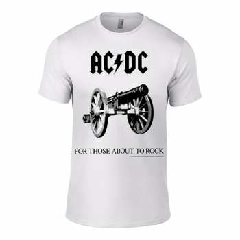 Merch AC/DC: T-Shirt For Those About To Rock (white)