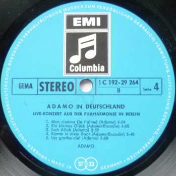 2LP/Box Set Adamo: Adamo In Deutschland (Live-Konzert Aus Der Philharmonie In Berlin)