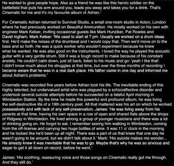 CD Adrian Borland: Cinematic