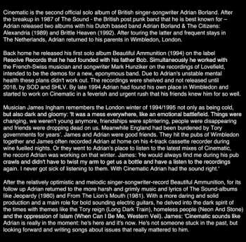 CD Adrian Borland: Cinematic