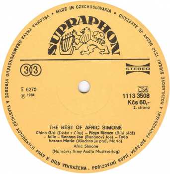 LP Afric Simone: The Best Of Afric Simone