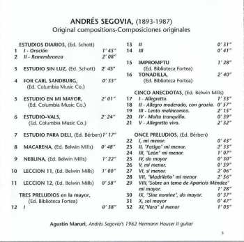 CD Agustín Maruri: The Andrés Segovia Album: Original Compositions