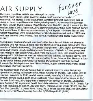 2CD Air Supply: Forever Love: 36 Greatest Hits (1980-2001)