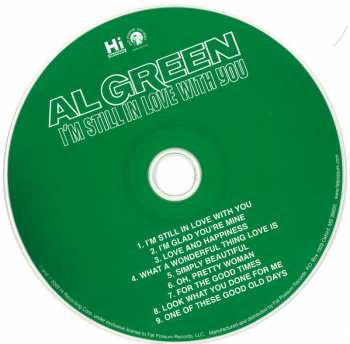 CD Al Green: I'm Still In Love With You DIGI