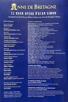 2DVD Alan Simon: Anne De Bretagne (Live Au Chateau Des Ducs De Bretagne)