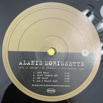 2LP Alanis Morissette: Live At London's O2 Shepherd's Bush Empire, 2020 LTD