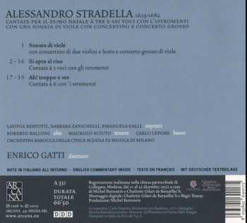 CD Alessandro Stradella: Cantate Per Il Santissimo Natale Con Una Sonata Di Viole