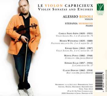 CD Edvard Grieg: Le Violon Capricieux (Violin Sonatas And Encores)