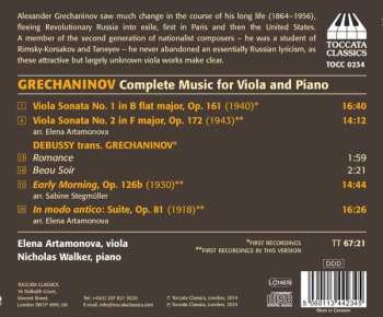 CD Claude Debussy: Complete Music For Viola And Piano