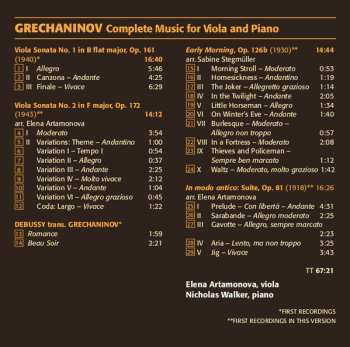 CD Claude Debussy: Complete Music For Viola And Piano