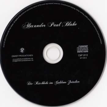 CD Alexander Paul Blake: Die Rückkehr Ins Goldene Zeitalter