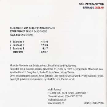 CD Alexander von Schlippenbach Trio: Bauhaus Dessau