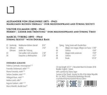 CD Alexander Von Zemlinsky: Musica & Regime 3: Maiblumen Blühen überall; Songs With String Trio; String Sectet