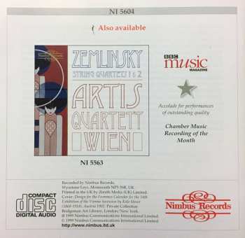 CD Alexander Von Zemlinsky: Zemlinsky - String Quartets 3 & 4 / Johanna Müller-Hermann - String Quartet Op. 6
