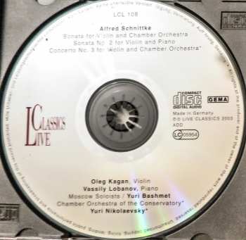 CD Alfred Schnittke: Oleg Kagan Plays Schnittke
