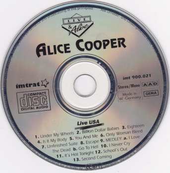 CD Alice Cooper: Live USA