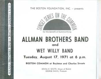 CD The Allman Brothers Band: Boston Common 8-17-71