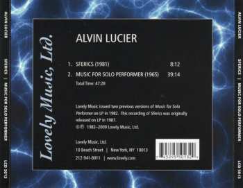 CD Alvin Lucier: Sferics / Music For Solo Performer