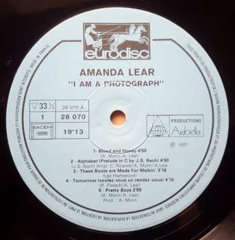 LP Amanda Lear: I Am A Photograph