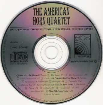 CD American Horn Quartet: 4 X 4