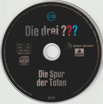 CD André Minninger: Die Drei ??? 226 - Die Spur der Toten