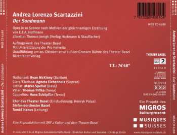 CD Andrea Lorenzo Scartazzini: Der Sandmann - Oper in 10 Szenen