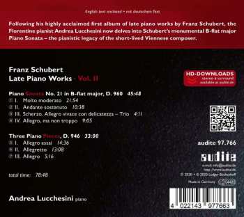 CD Franz Schubert: Late Piano Works Vol II