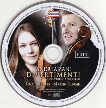 2CD Andrea Zani: Divertimenti For Violin And Cello