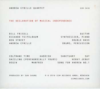 CD Andrew Cyrille Quartet: The Declaration Of Musical Independence