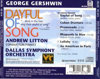 CD Dallas Symphony Orchestra: Gershwin Premiere - Dayful Of Song