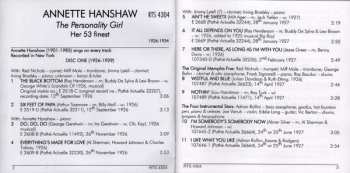 2CD Annette Hanshaw: The Personality Girl