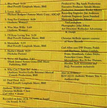 CD Anthony Wonsey Trio: Another Perspective