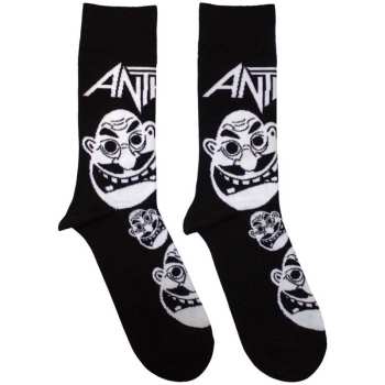 Merch Anthrax: Knöchelsocken Faces Pattern B&w