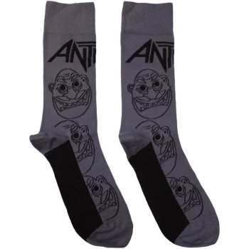 Merch Anthrax: Knöchelsocken Faces Pattern Mono