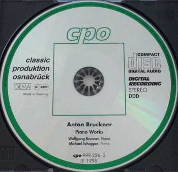 CD Anton Bruckner: Piano Works