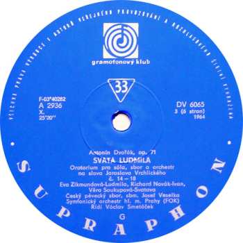 3LP Antonín Dvořák: Svatá Ludmila