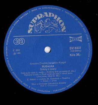LP Antonín Dvořák: Rusalka - Vyber Scen