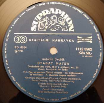 2LP/Box Set Antonín Dvořák: Stabat Mater