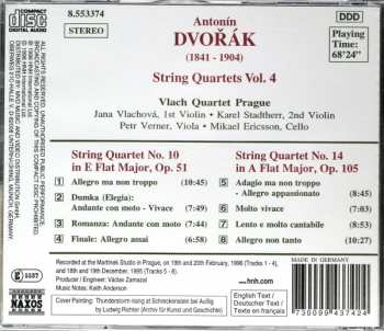 CD Antonín Dvořák: String Quartets No. 10, Op. 51 / No. 14, Op. 105