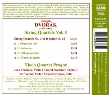 CD Antonín Dvořák: String Quartets Vol. 8 (No.3 In D Major)