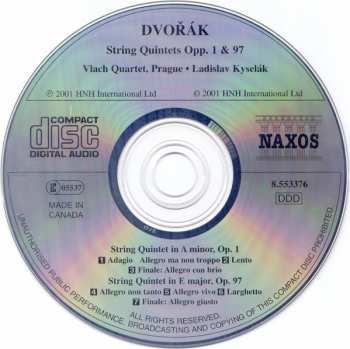 CD Antonín Dvořák: String Quintets Opp. 1 & 97