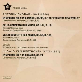 2CD Antonín Dvořák: Willem Mengelberg Conducts Antonin Dvořák